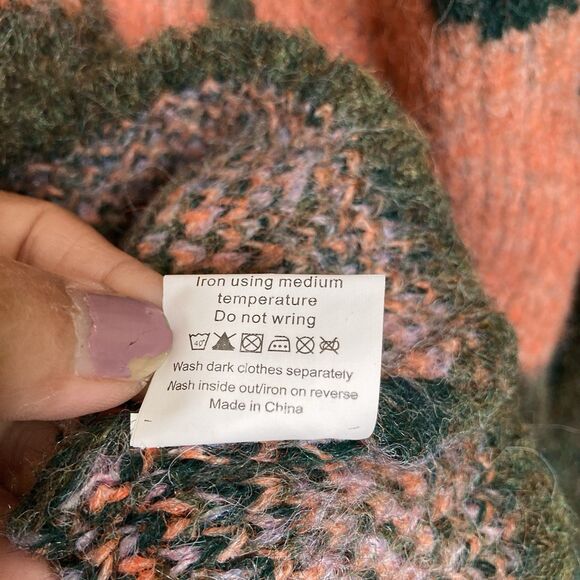 Kelly OBI Landscape Vintage Mohair Print Knit Cardigan Women M Long Sleeves NWT - Picture 10 of 14